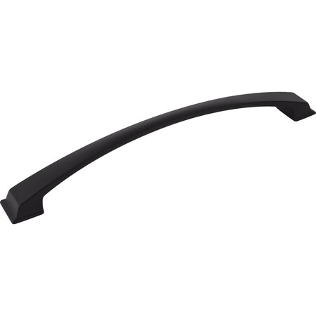 Jeffrey Alexander 12" Center-to-Center Matte Black Arched Roman Appliance Handle 944-12MB